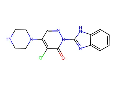 2-(1H-1,3-benzodiazol-2-yl)-4-chloro-5-(piperazin-1-yl)-2,3-dihydropyridazin-3-one structure