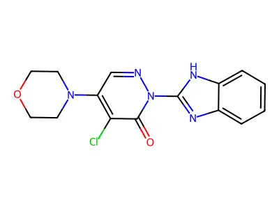 2-(1H-1,3-benzodiazol-2-yl)-4-chloro-5-(morpholin-4-yl)-2,3-dihydropyridazin-3-one structure