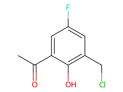 1-[3-(Chloromethyl)-5-fluoro-2-hydroxyphenyl]ethan-1-one structure