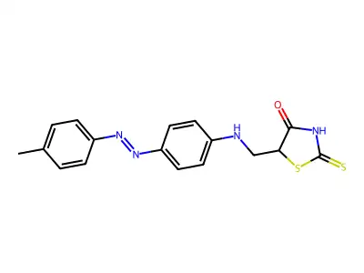 4-Thiazolidinone, 5-[[[4-[2-(4-methylphenyl)diazenyl]phenyl]amino]methyl]-2-thioxo- structure