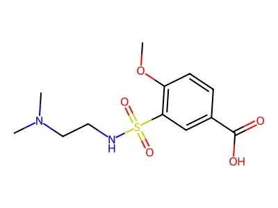3-{[2-(Dimethylamino)ethyl]sulfamoyl}-4-methoxybenzoic acid structure