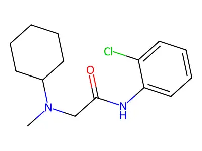 N-(2-chlorophenyl)-2-[cyclohexyl(methyl)amino]acetamide structure