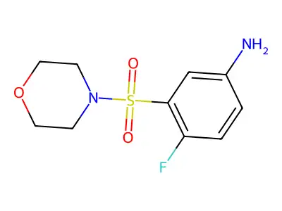 4-Fluoro-3-(4-morpholinylsulfonyl)benzenamine structure