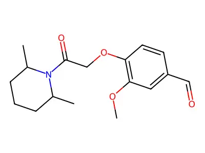 4-[2-(2,6-Dimethylpiperidin-1-yl)-2-oxoethoxy]-3-methoxybenzaldehyde structure