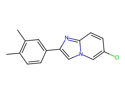 6-Chloro-2-(3,4-dimethylphenyl)imidazo[1,2-a]pyridine structure