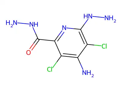 4-Amino-3,5-dichloro-6-hydrazinylpyridine-2-carbohydrazide structure