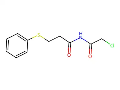 N-(2-chloroacetyl)-3-(phenylsulfanyl)propanamide structure