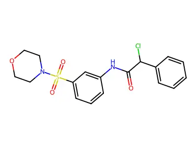 2-Chloro-N-[3-(morpholine-4-sulfonyl)phenyl]-2-phenylacetamide structure