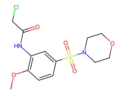 2-chloro-N-(2-methoxy-5-(morpholine-4-sulfonyl)phenyl)acetamide structure