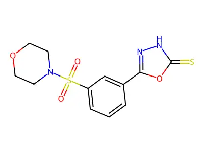 5-[3-(Morpholine-4-sulfonyl)phenyl]-1,3,4-oxadiazole-2-thiol structure