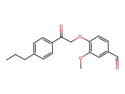 3-Methoxy-4-[2-oxo-2-(4-propylphenyl)ethoxy]benzaldehyde structure