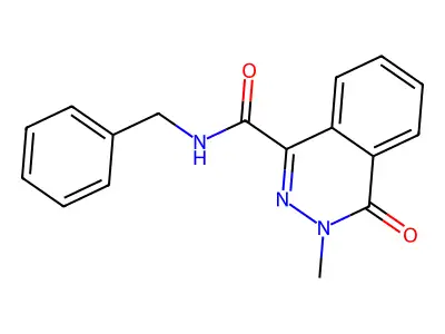 N-benzyl-3-methyl-4-oxophthalazine-1-carboxamide structure