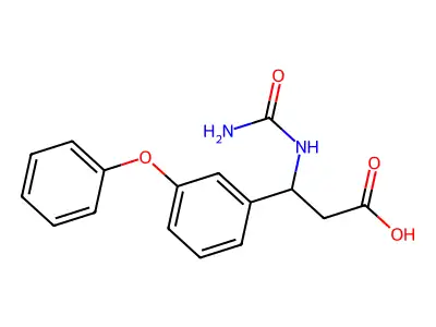 3-(carbamoylamino)-3-(3-phenoxyphenyl)propanoic Acid structure