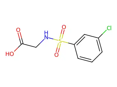 2-(3-Chlorobenzenesulfonamido)acetic acid structure