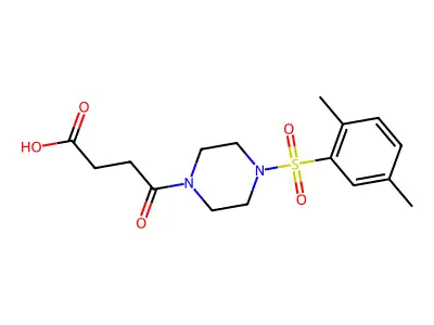 4-[4-(2,5-Dimethylbenzenesulfonyl)piperazin-1-yl]-4-oxobutanoic acid structure