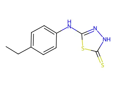 5-[(4-Ethylphenyl)amino]-1,3,4-thiadiazole-2(3H)-thione structure