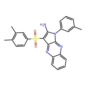 3-[(3,4-dimethylphenyl)sulfonyl]-1-(3-methylphenyl)-1H-pyrrolo[2,3-b]quinoxalin-2-amine structure