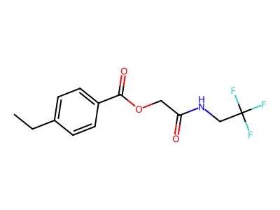 [2-Oxo-2-(2,2,2-trifluoroethylamino)ethyl] 4-ethylbenzoate structure