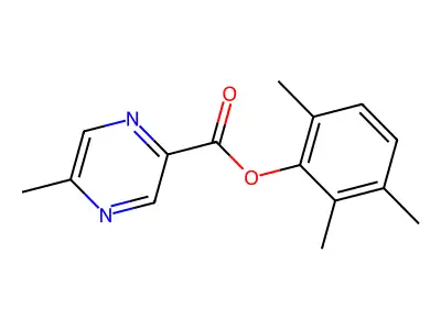 (2,3,6-Trimethylphenyl) 5-methylpyrazine-2-carboxylate structure