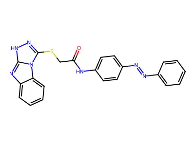 Acetamide, N-[4-(2-phenyldiazenyl)phenyl]-2-(1H-1,2,4-triazolo[4,3-a]benzimidazol-3-ylthio)- structure