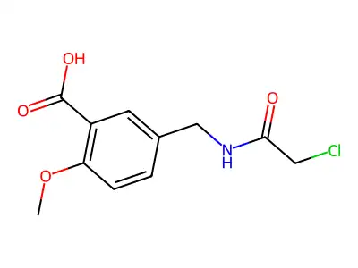 5-[(2-Chloro-acetylamino)-methyl]-2-methoxy-benzoic acid structure