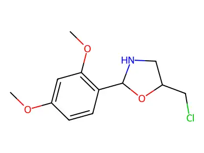 5-(Chloromethyl)-2-(2,4-dimethoxyphenyl)-1,3-oxazolidine structure