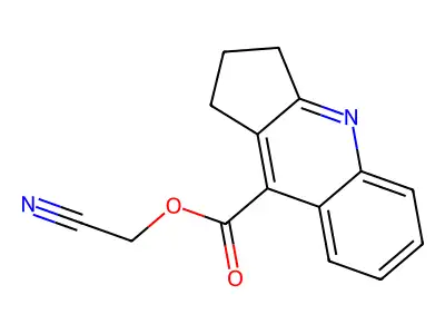 cyanomethyl 2,3-dihydro-1H-cyclopenta[b]quinoline-9-carboxylate structure
