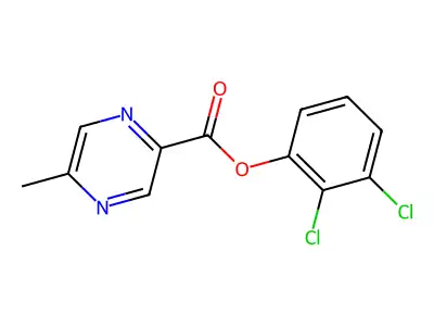 (2,3-Dichlorophenyl) 5-methylpyrazine-2-carboxylate structure
