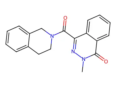 4-[3,4-dihydro-1H-isoquinolin-2-yl(oxo)methyl]-2-methyl-1-phthalazinone structure