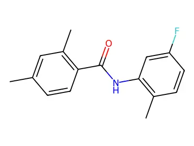 N-(5-fluoro-2-methylphenyl)-2,4-dimethylbenzamide structure