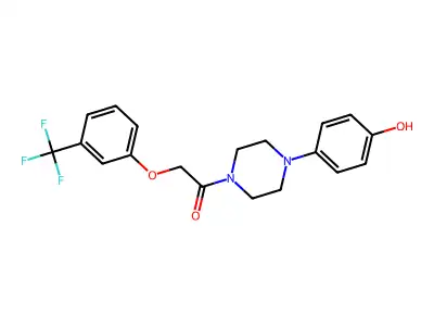 1-[4-(4-Hydroxyphenyl)piperazin-1-yl]-2-[3-(trifluoromethyl)phenoxy]ethanone structure