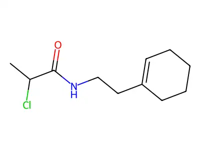 2-chloro-N-[2-(cyclohexen-1-yl)ethyl]propanamide structure