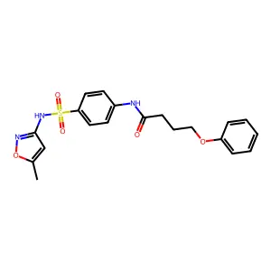 N-{4-[(5-methyl-1,2-oxazol-3-yl)sulfamoyl]phenyl}-4-phenoxybutanamide structure