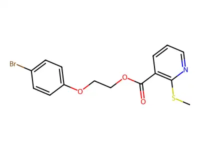 2-(4-Bromophenoxy)ethyl 2-(methylsulfanyl)pyridine-3-carboxylate structure