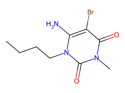 6-Amino-5-bromo-1-butyl-3-methyl-1,2,3,4-tetrahydropyrimidine-2,4-dione structure