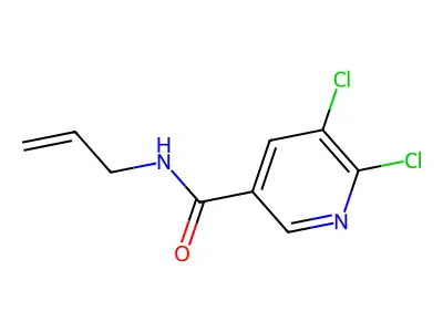 5,6-dichloro-N-(prop-2-en-1-yl)pyridine-3-carboxamide structure
