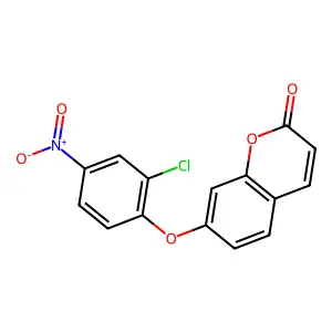 7-(2-Chloro-4-nitrophenoxy)chromen-2-one structure