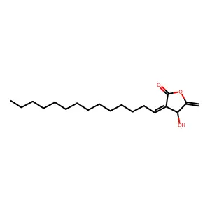 (4S)-4-hydroxy-5-methylidene-3-tetradecylideneoxolan-2-one structure