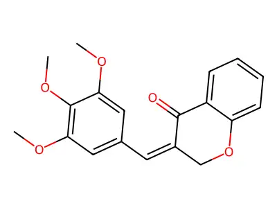 3-[(3,4,5-trimethoxyphenyl)methylidene]-3,4-dihydro-2H-1-benzopyran-4-one structure