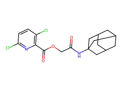 [(Adamantan-1-yl)carbamoyl]methyl 3,6-dichloropyridine-2-carboxylate structure