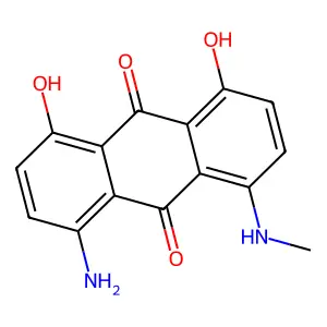 1-氨基-8-甲氨基-4,5-二羟基蒽醌 structure