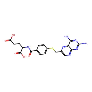 2-[[4-[(2,4-Diaminopteridin-6-yl)methylsulfanyl]benzoyl]amino]pentanedioic acid structure