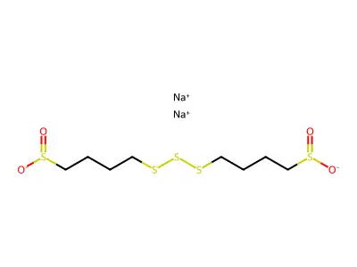 1-butanesulfinic acid, 4,4'-trithiobis-, disodium salt structure