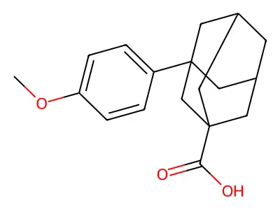 3-(4-Methoxyphenyl)adamantane-1-carboxylic acid structure