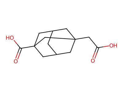 3-Carboxyadamantane-1-acetic acid, 97% structure