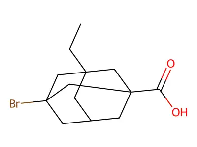 3-Bromo-5-ethyladamantane-1-carboxylic acid structure