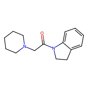 Indoline, 1-piperidinoacetyl- structure
