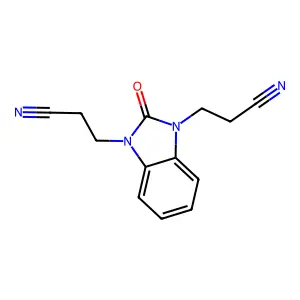 3-[3-(2-Cyanoethyl)-2-oxobenzimidazol-1-yl]propanenitrile structure