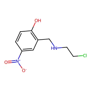 2-(((2-Chloroethyl)amino)methyl)-4-nitrophenol structure