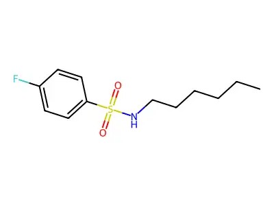 4-fluoro-N-hexylbenzenesulfonamide structure